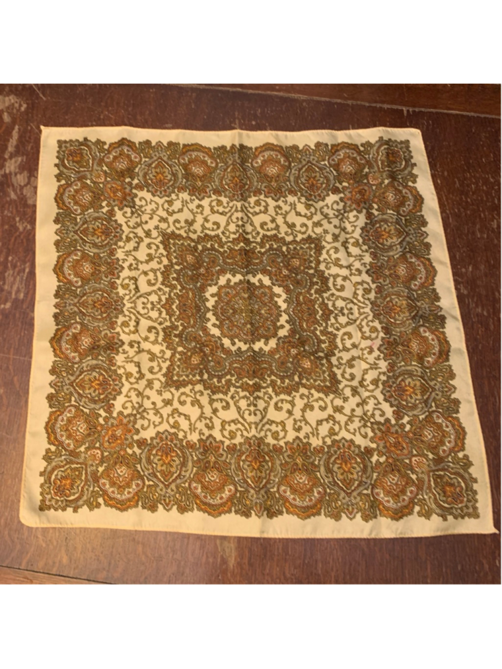 Women's Unbranded Beige & Brown Paisley Scarf One Size